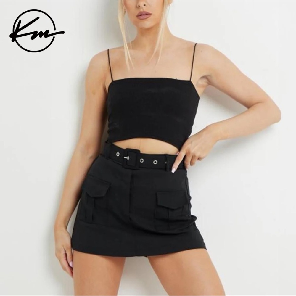 Katchme tik tok viral black belted skort